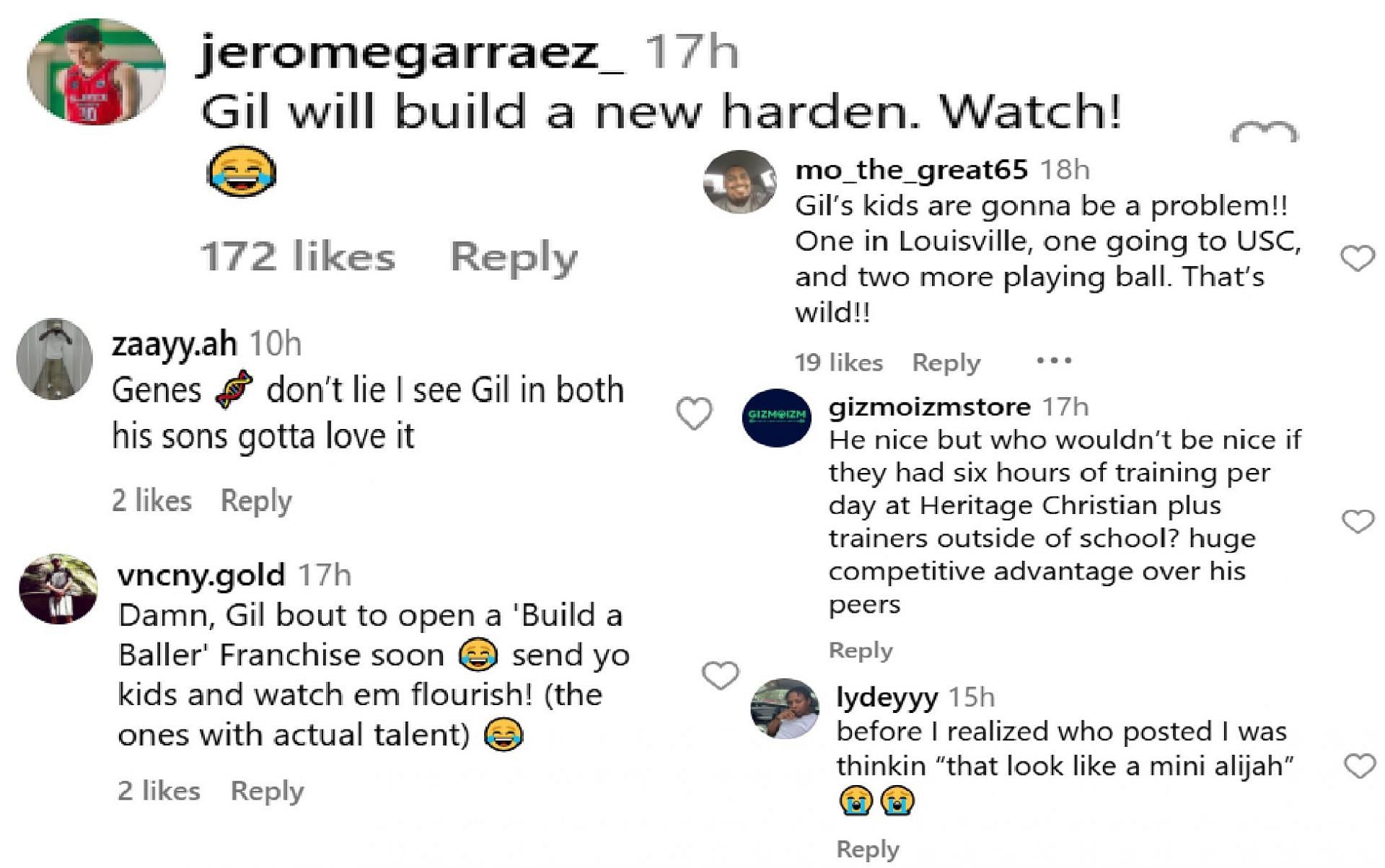Hoops fans react to Aloni Arenas hitting a game-winner for Compton Magic (Source: IG/ no.chill.gil)